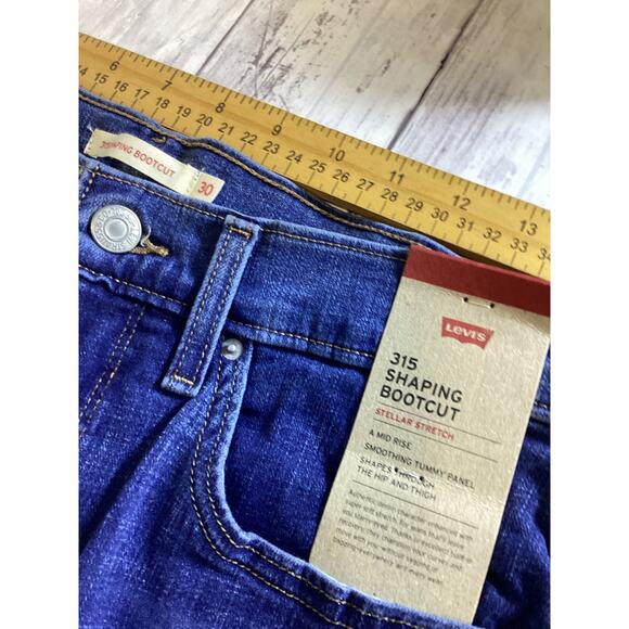 Levi's 315 Shaping Bootcut Jeans Womens 30 Midrise Denim Pants Relaxed Stretch - Picture 4 of 7